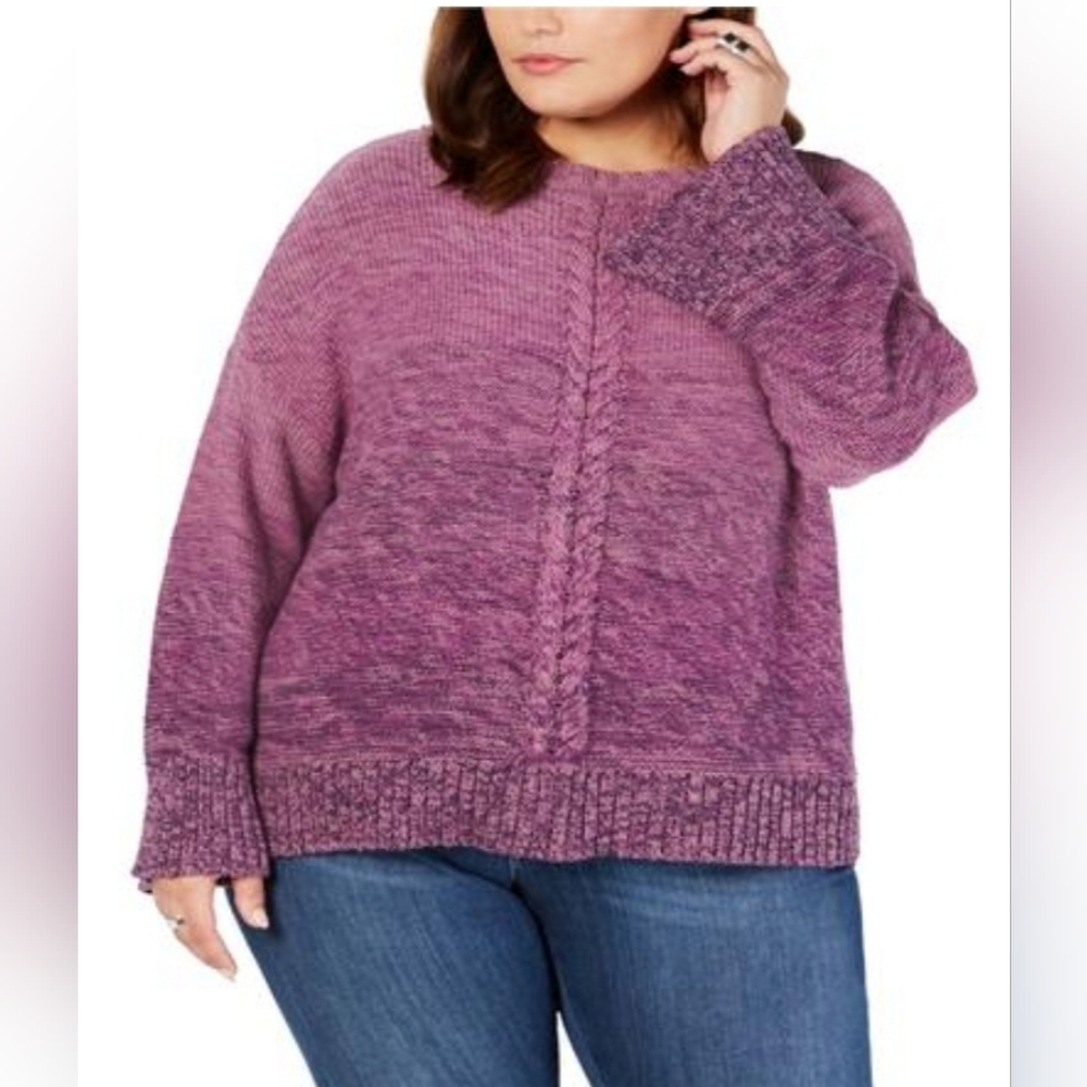 Plus size knit sweater